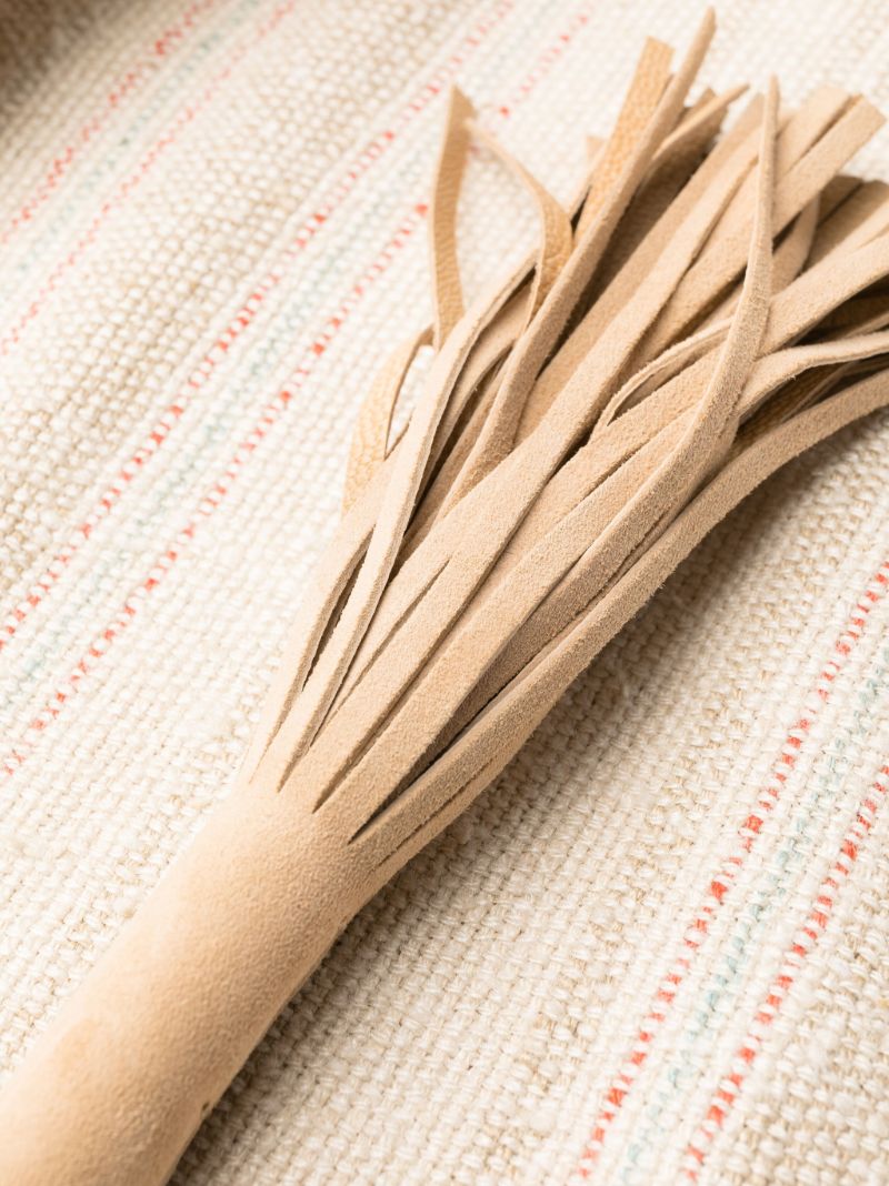 Beige Striped Jacquard Cape