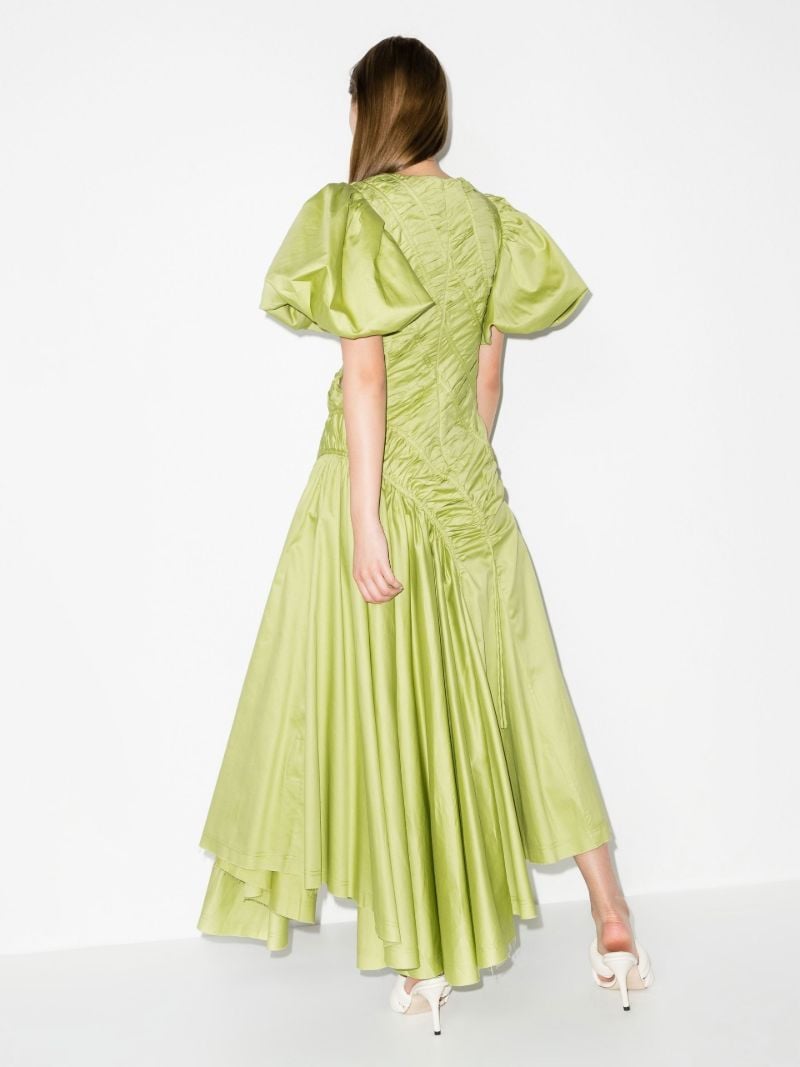 Green Siren Drawstring Midi Dress