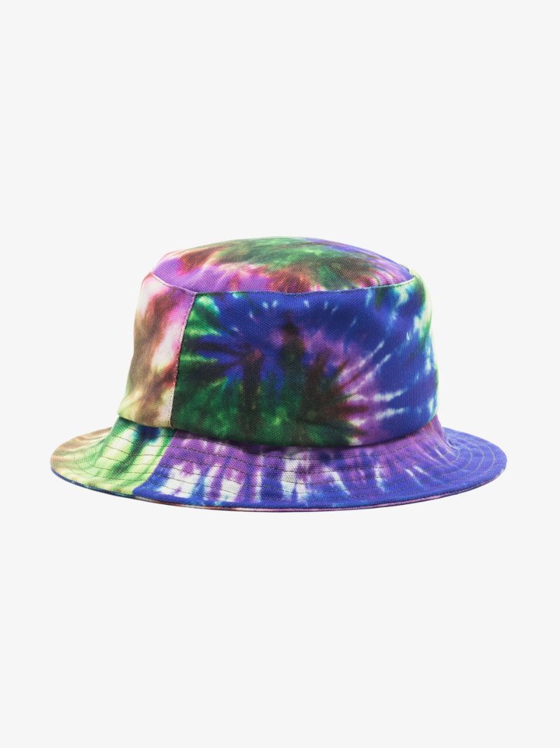 Multicoloured Tie-dye Canvas Bucket Hat