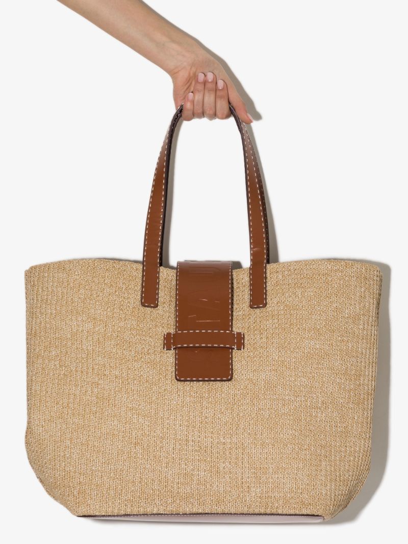 Neutral Mercato Raffia Tote Bag