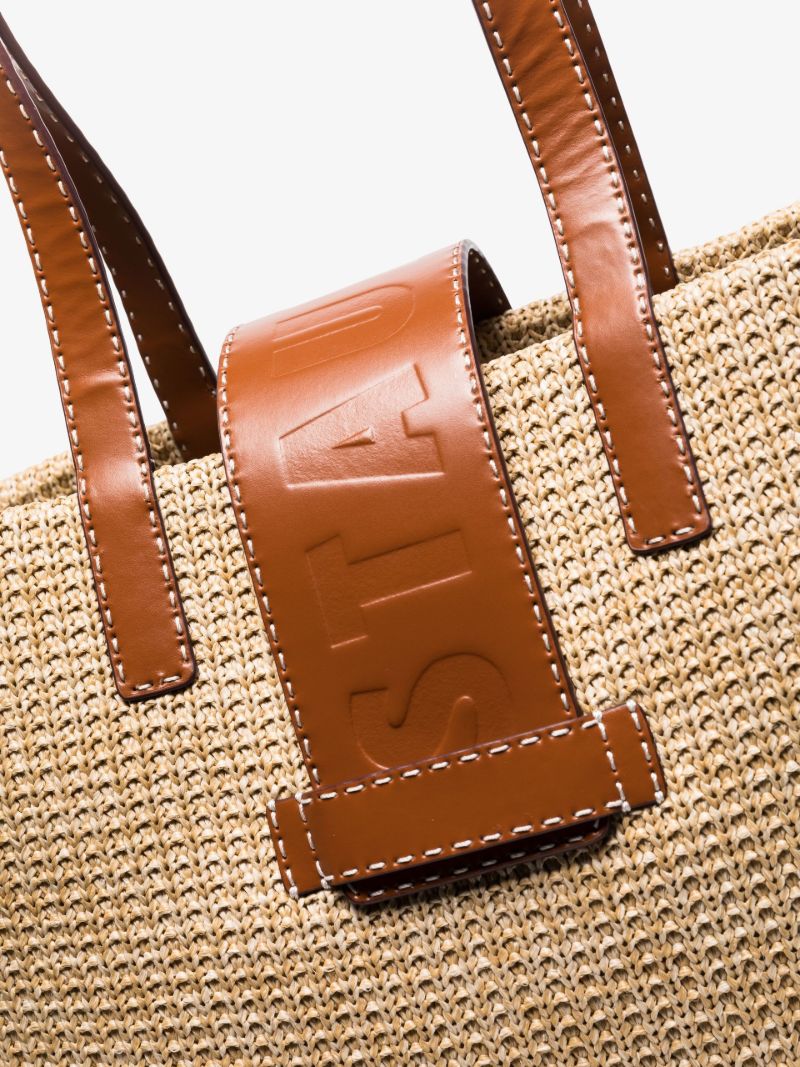 Neutral Mercato Raffia Tote Bag