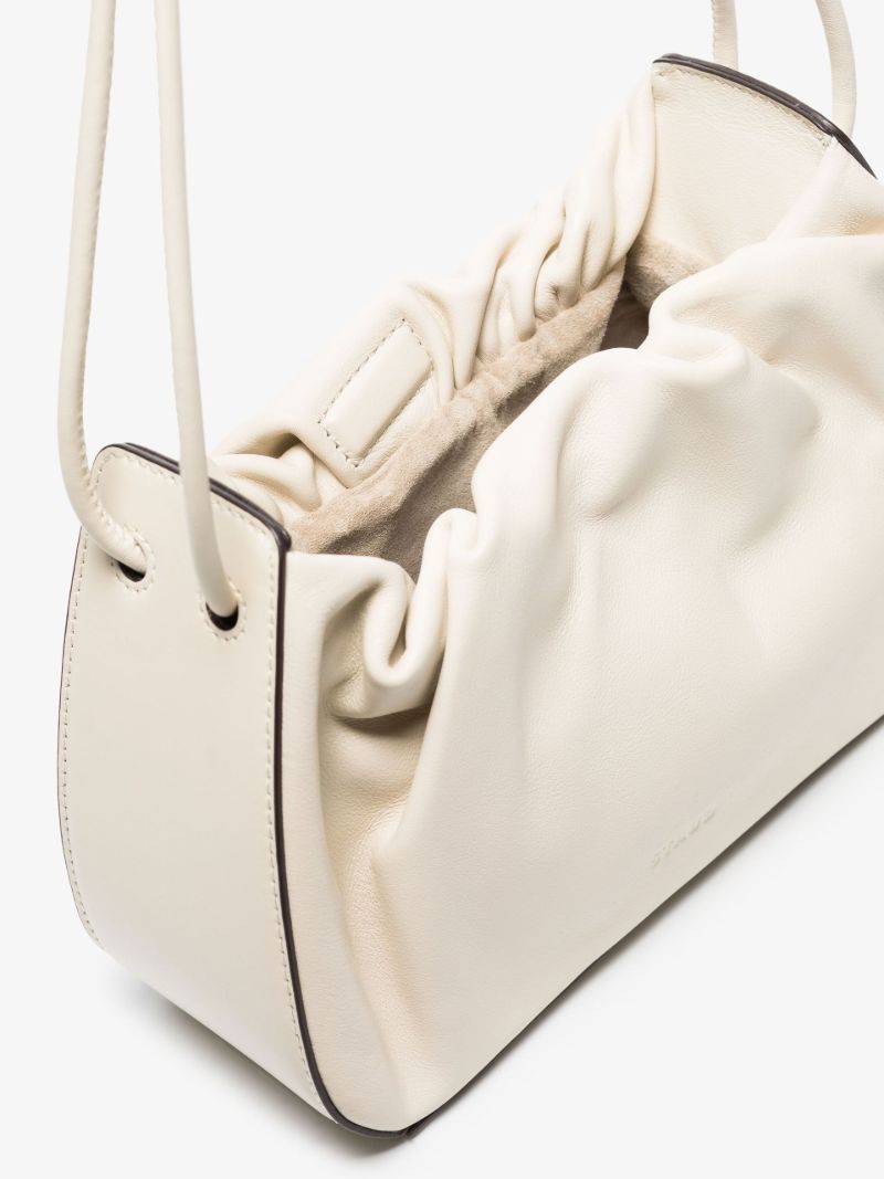 Neutral Kiki Leather Shoulder Bag