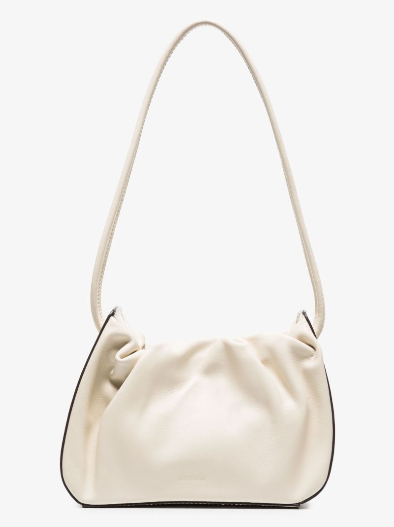 Neutral Kiki Leather Shoulder Bag