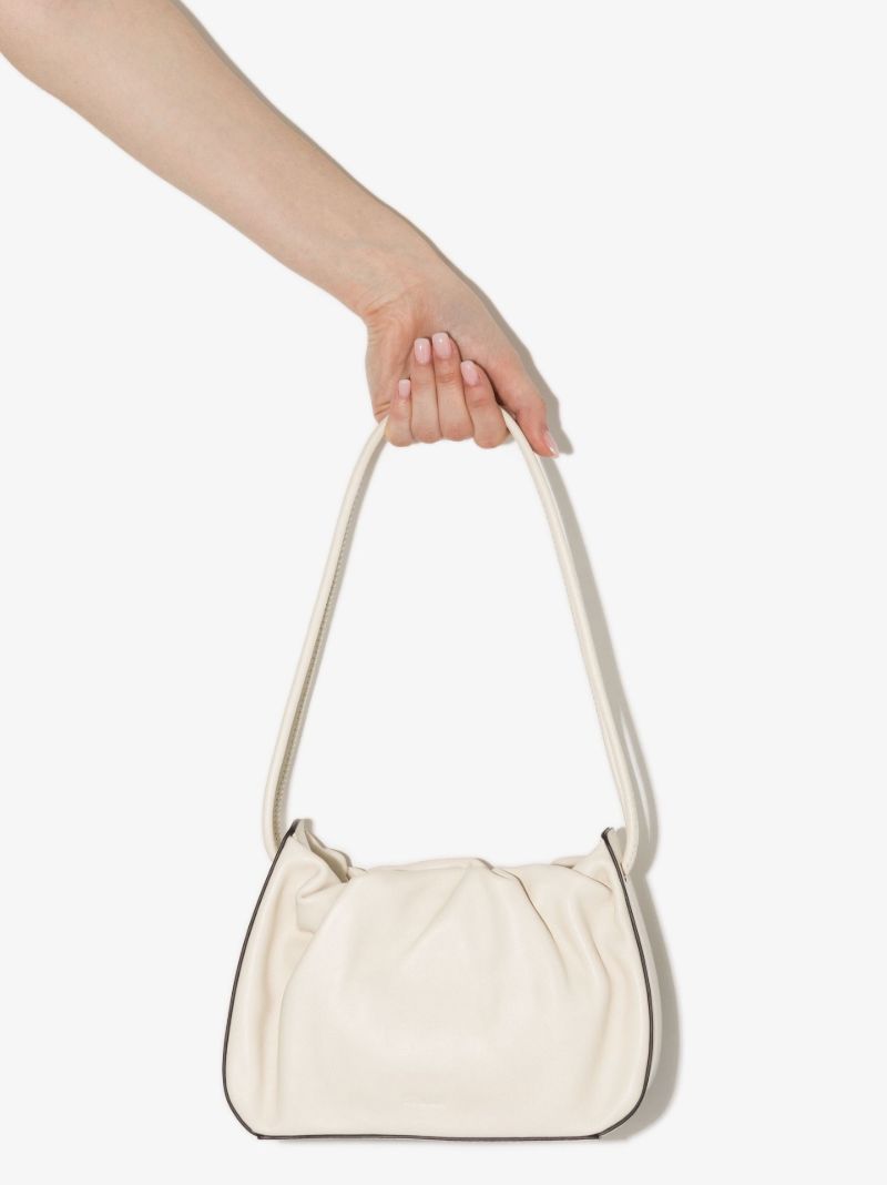 Neutral Kiki Leather Shoulder Bag