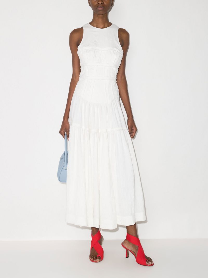 Tidal Corset Sleeveless Midi Dress