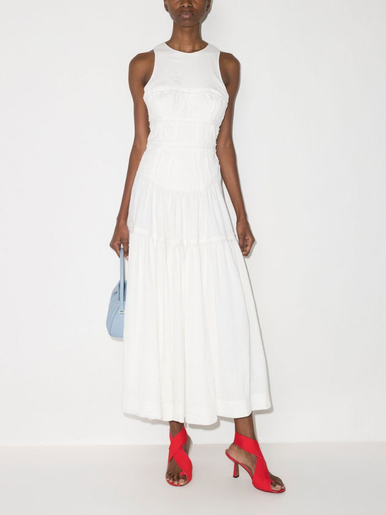 Tidal Corset Sleeveless Midi Dress