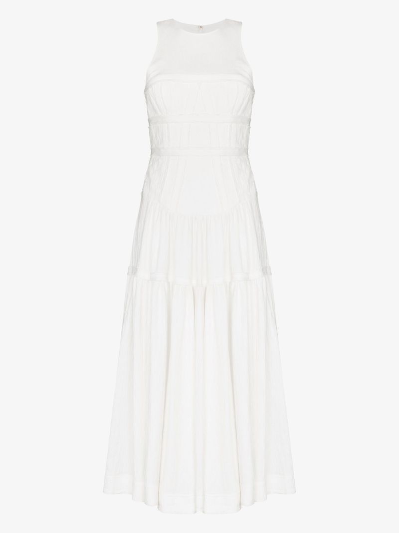 Tidal Corset Sleeveless Midi Dress