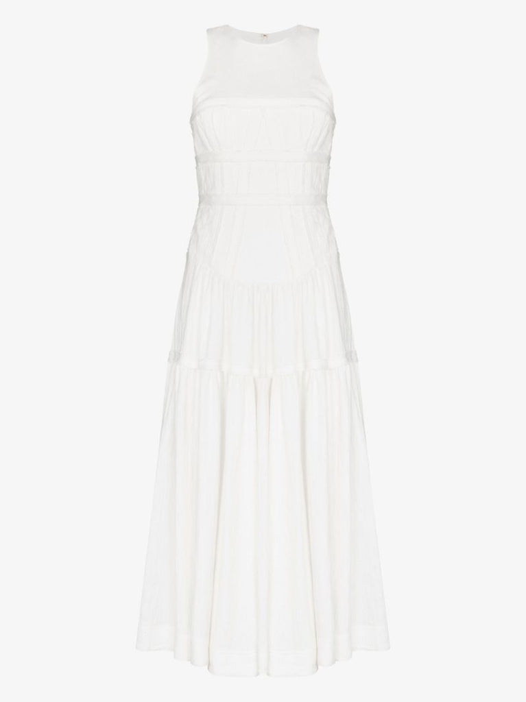 Tidal Corset Sleeveless Midi Dress