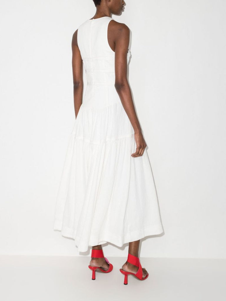 Tidal Corset Sleeveless Midi Dress