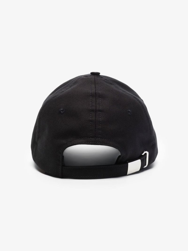 Black Logo Embroidered Baseball Cap