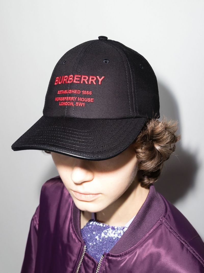 Black Logo Embroidered Baseball Cap