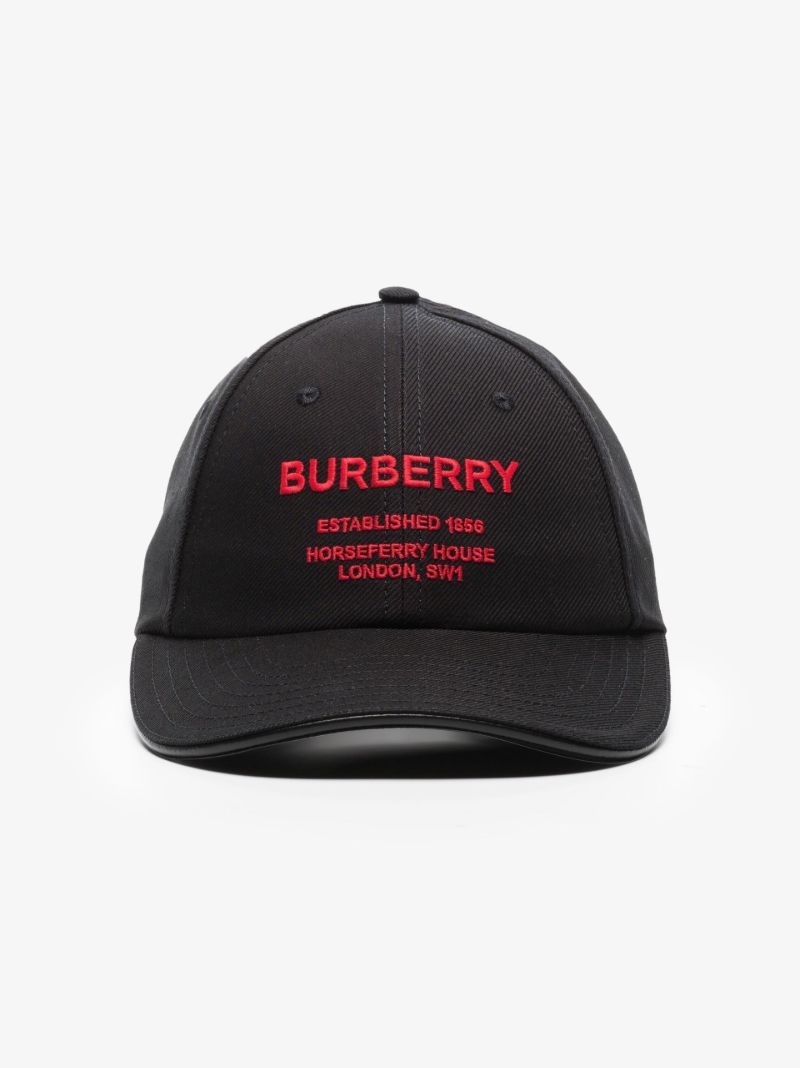 Black Logo Embroidered Baseball Cap