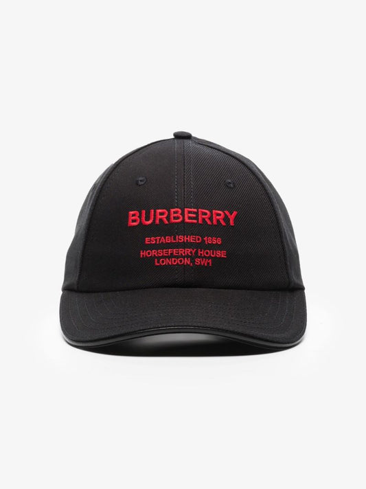 Black Logo Embroidered Baseball Cap