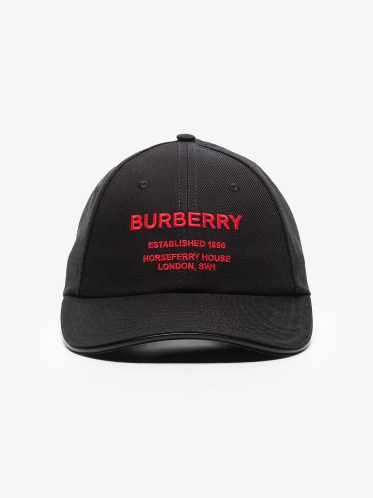 Black Logo Embroidered Baseball Cap
