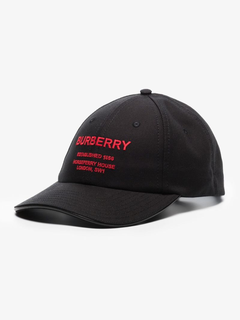 Black Logo Embroidered Baseball Cap