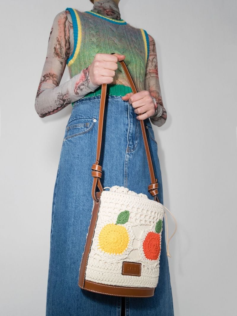 Neutral  Anita Crochet Bucket Bag