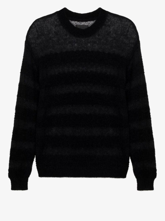 Black Agatha Striped Knitted Sweater