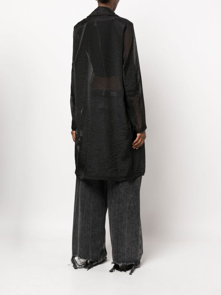 Black Yara Sheer Coat
