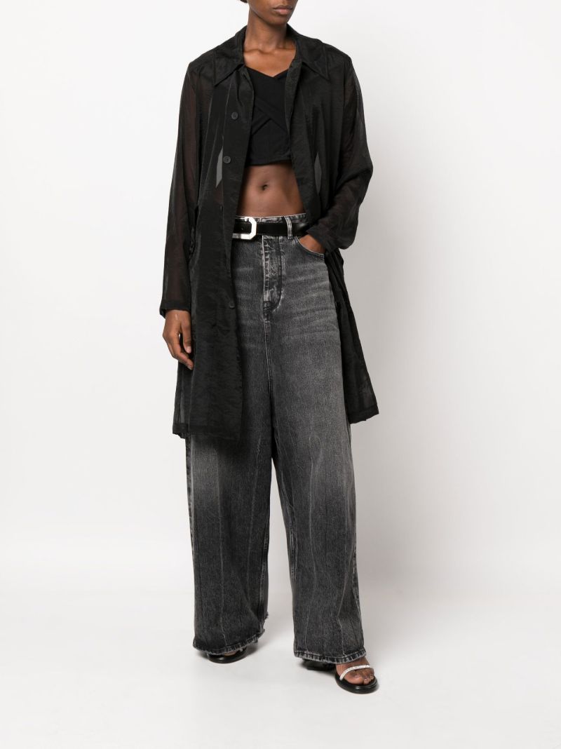 Black Yara Sheer Coat