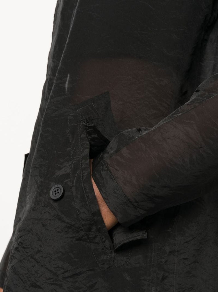Black Yara Sheer Coat