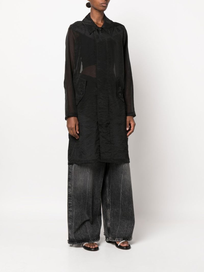 Black Yara Sheer Coat