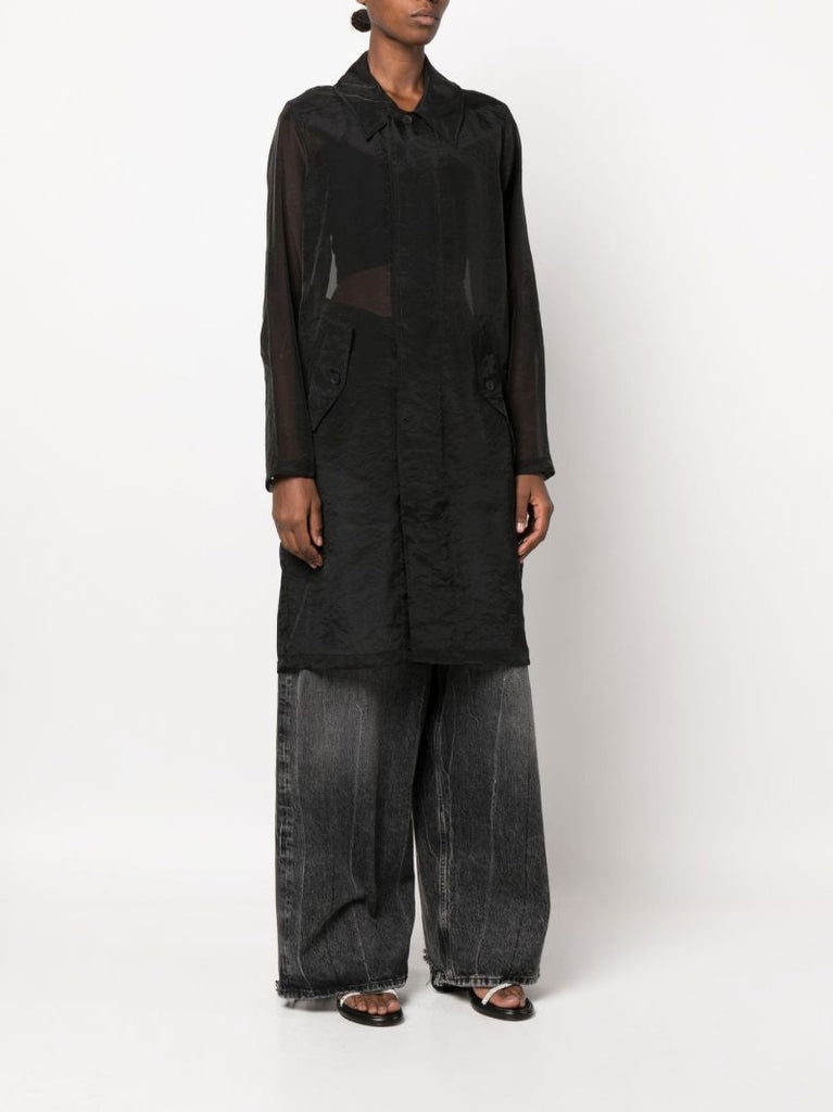 Black Yara Sheer Coat
