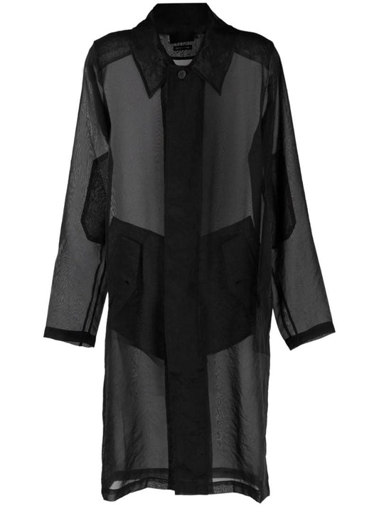 Black Yara Sheer Coat