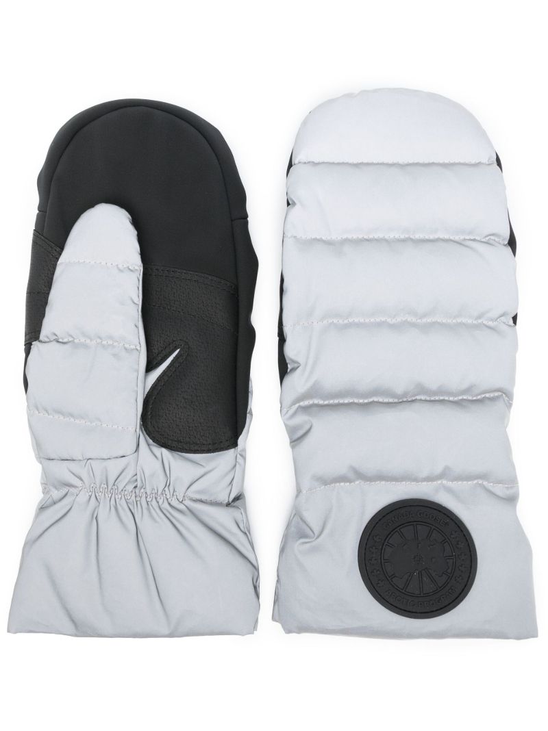 Grey Reflective Down Mitts