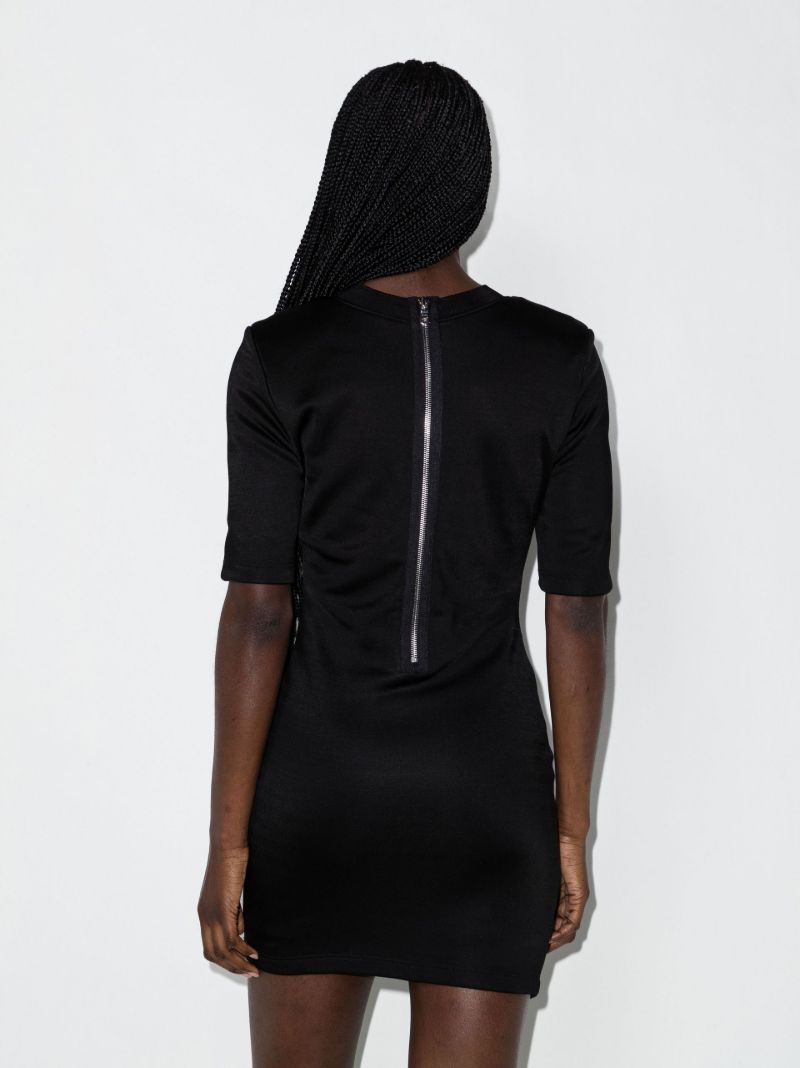 Black Dionira Fitted Mini Dress