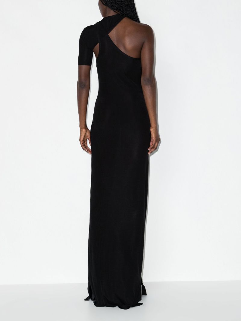 Black Sria One Shoulder Maxi Dress
