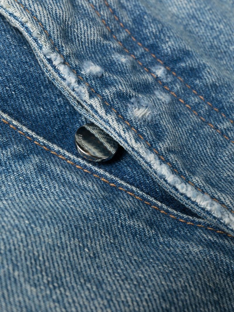 Blue and Black Combo Panelled Bootcut Jeans
