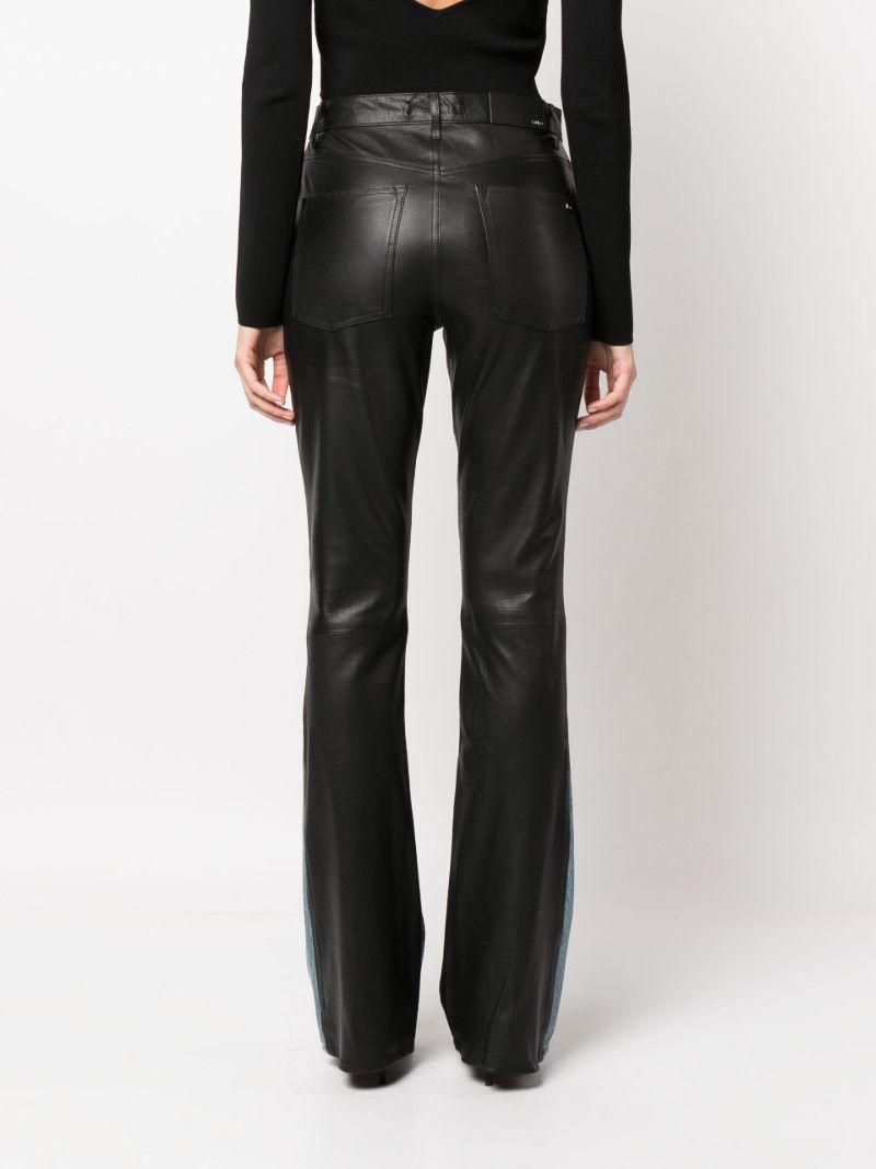 Blue and Black Combo Panelled Bootcut Jeans
