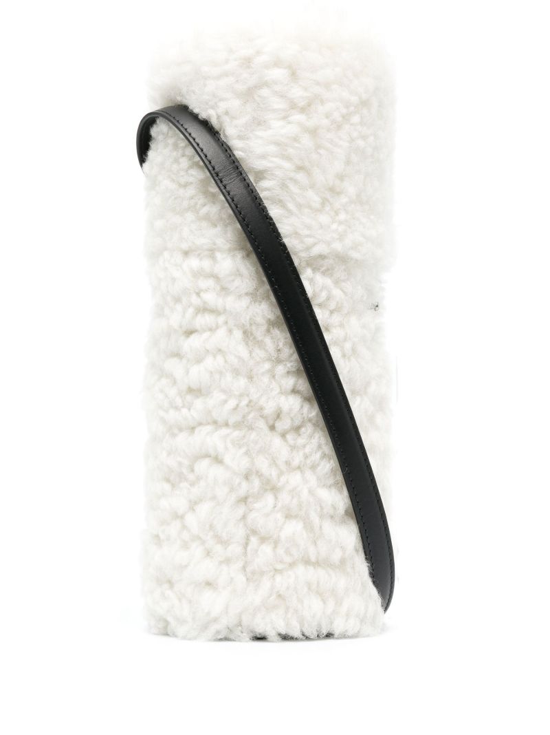 Neutral Thermos Bottle and Shearling Case