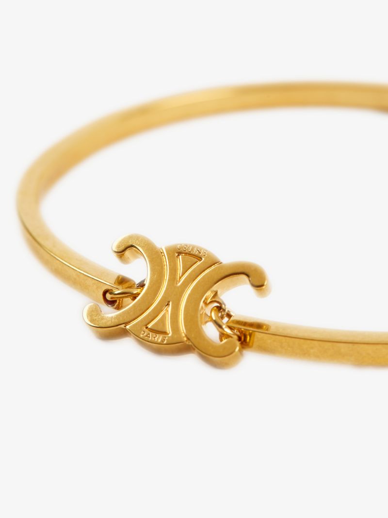 Gold-plated Triomphe Logo Charm Bracelet
