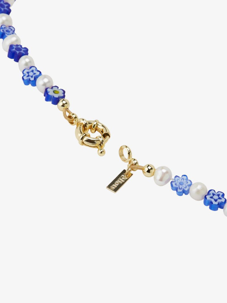 Gold-plated Corinna Beaded Pearl Necklace
