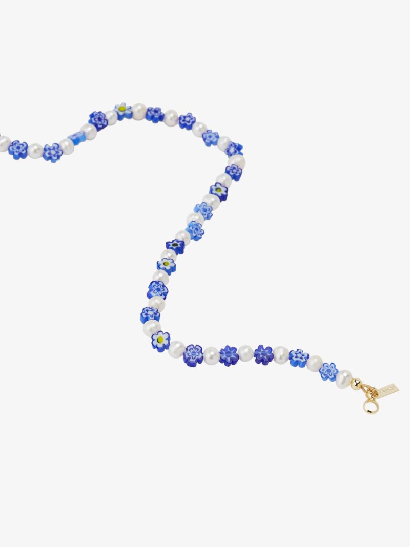 Gold-plated Corinna Beaded Pearl Necklace