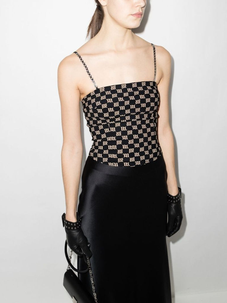 Lara Monogram Cropped Tank Top