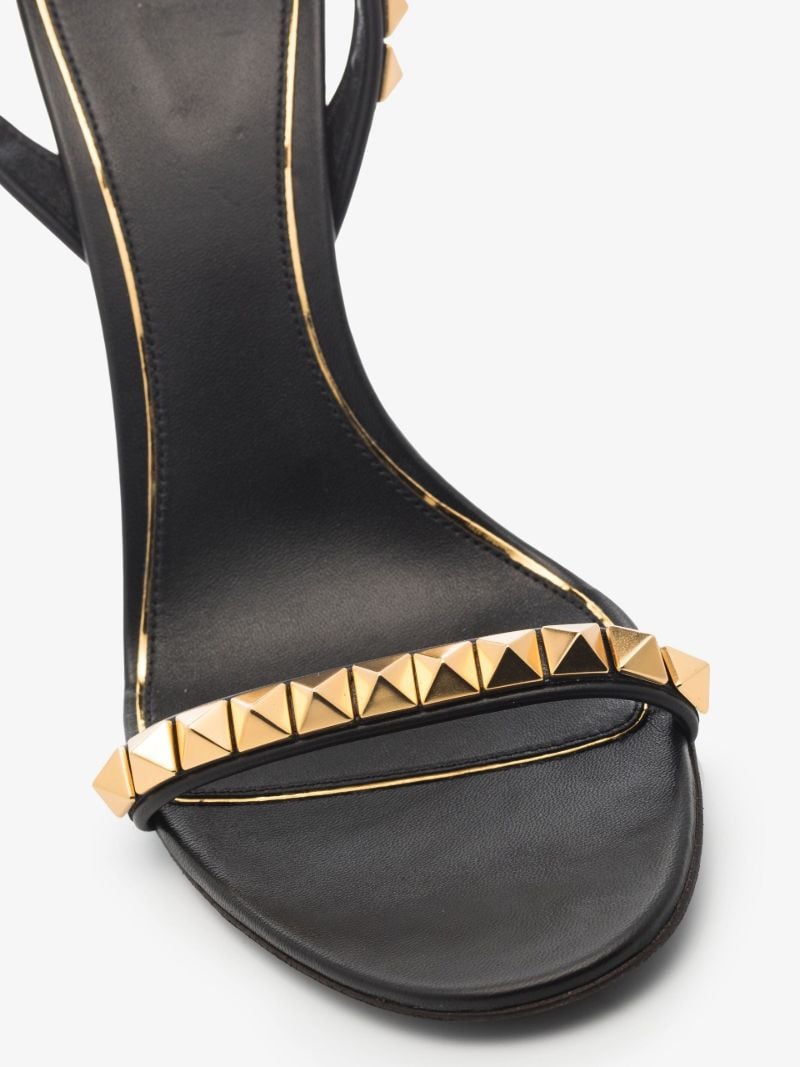 Black Rockstud No Limit 100 Leather Sandals