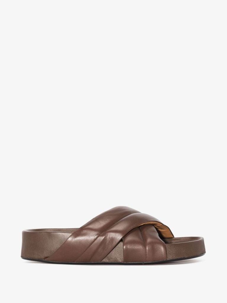 Brown Airali Leather Sandals