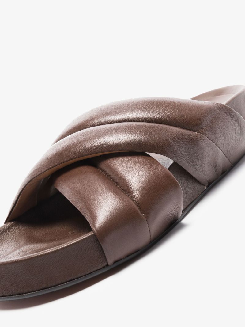 Brown Airali Leather Sandals