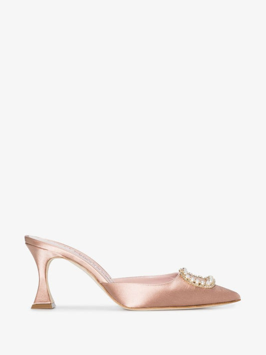 Pink Fabetamu 70 Satin Mules