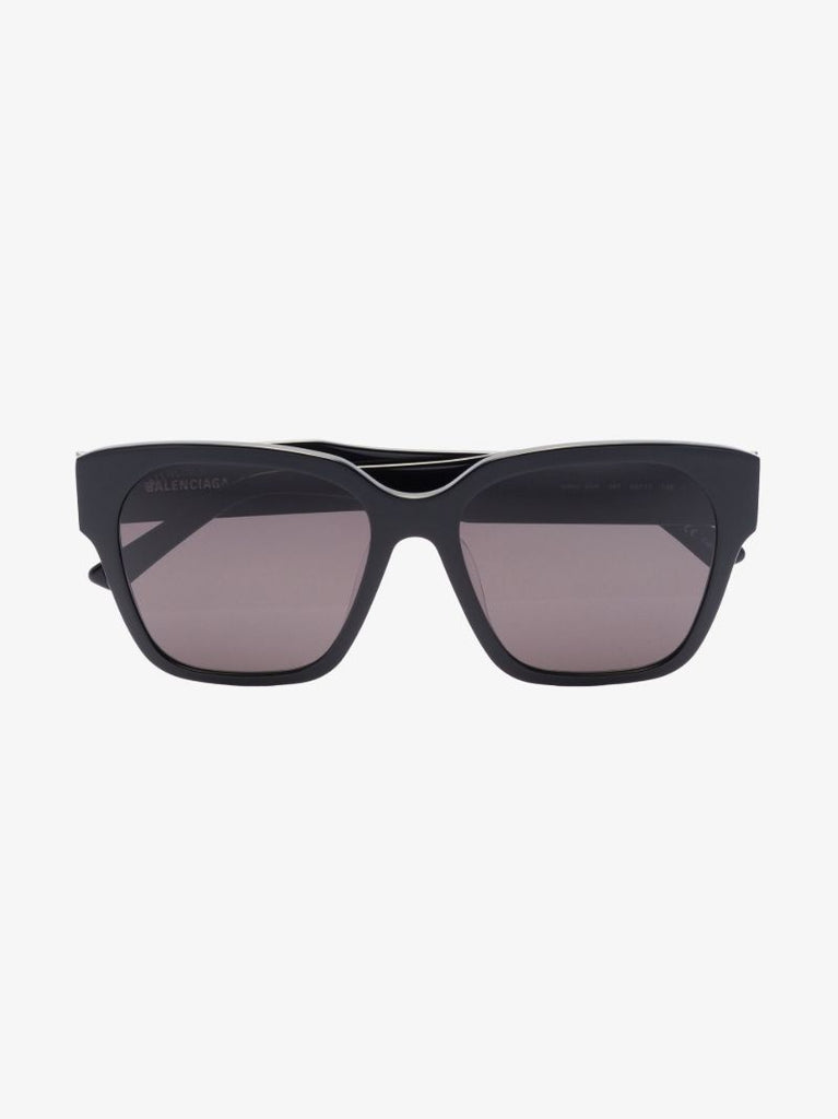 Black Logo Square Sunglasses