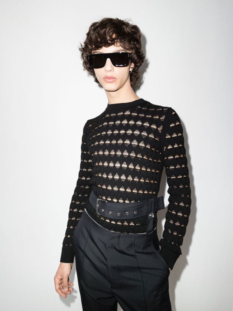 Black Rectangular Frame Sunglasses