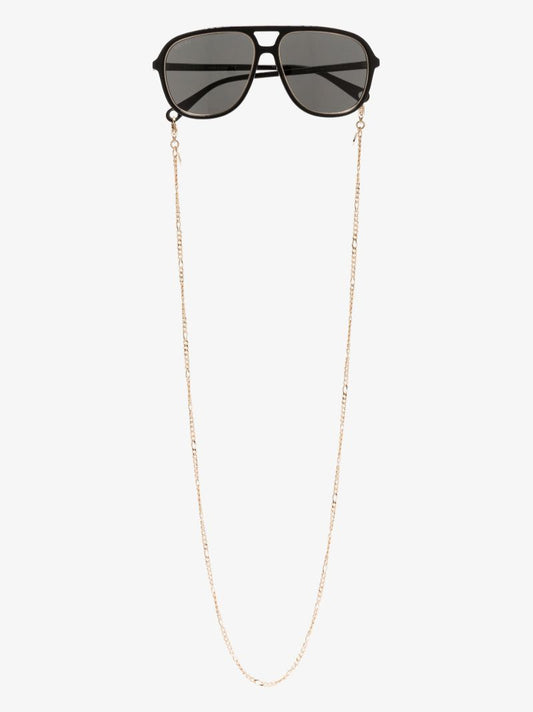 Black Aviator-style Sunglasses