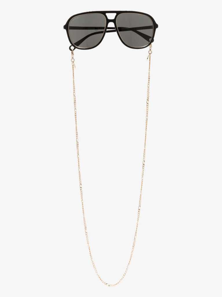 Black Aviator-style Sunglasses