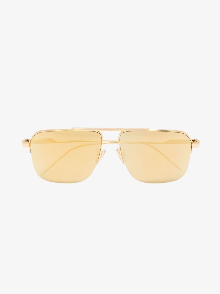 Gold Tone Aviator-style Sunglasses