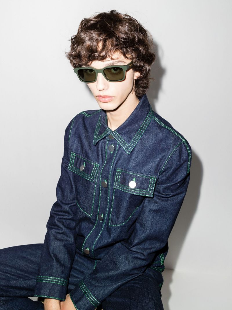 Green Classic Square Sunglasses