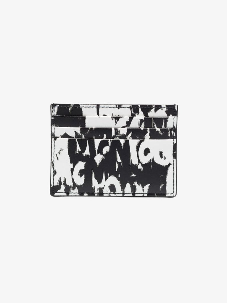 Black and White Graffiti Print Card Holder