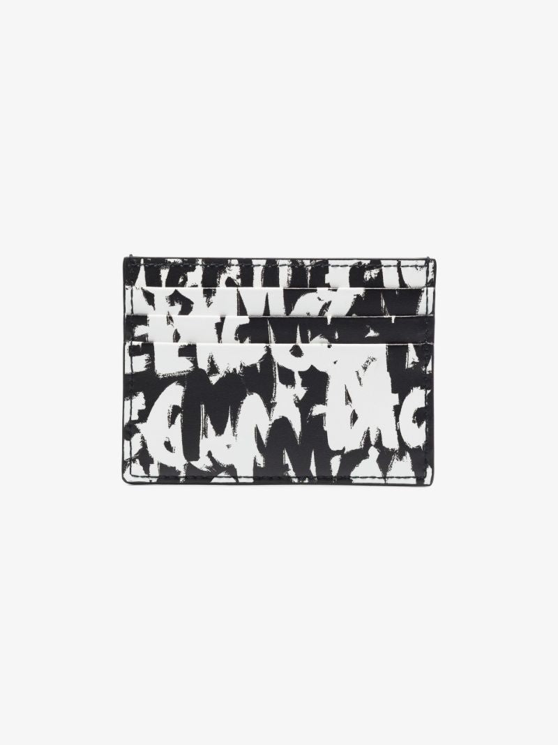 Black and White Graffiti Print Card Holder