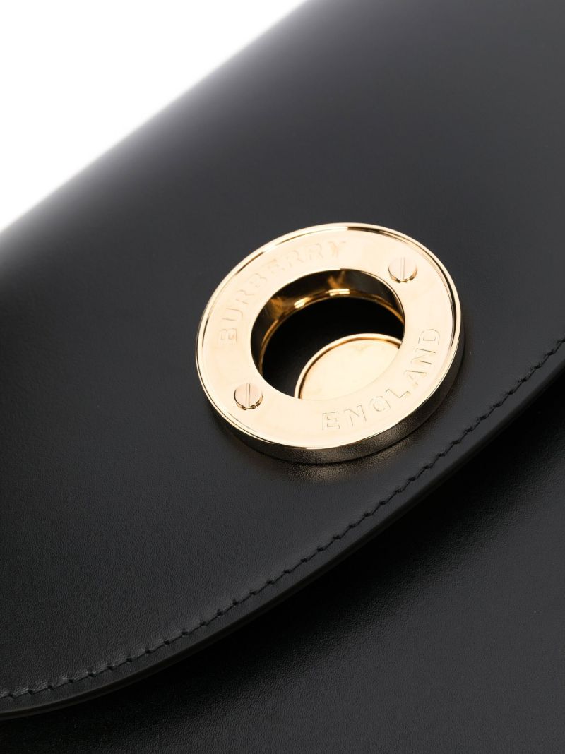 Black Note Medium Leather Shoulder Bag